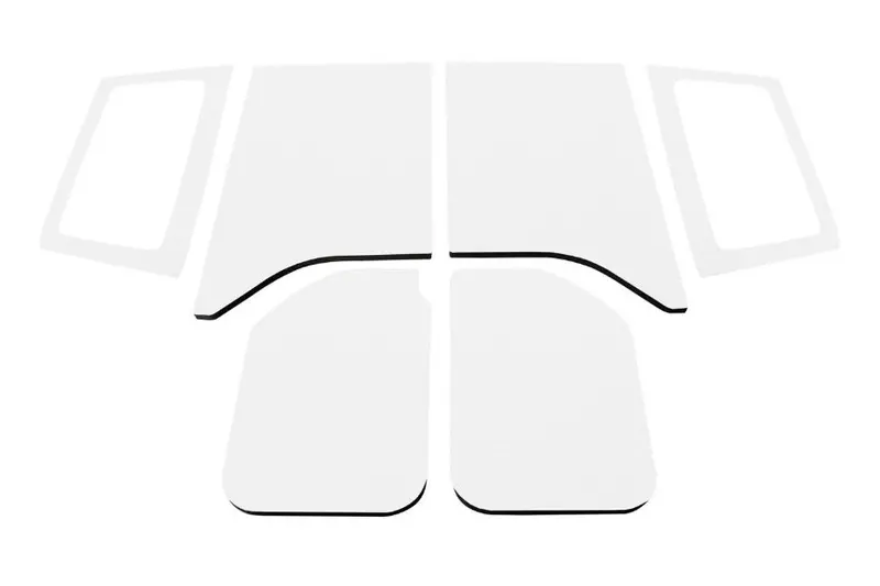 Jeep Wrangler Jk 2-Door Design Engineering Complete Headliner Kit, White Original Finish 1