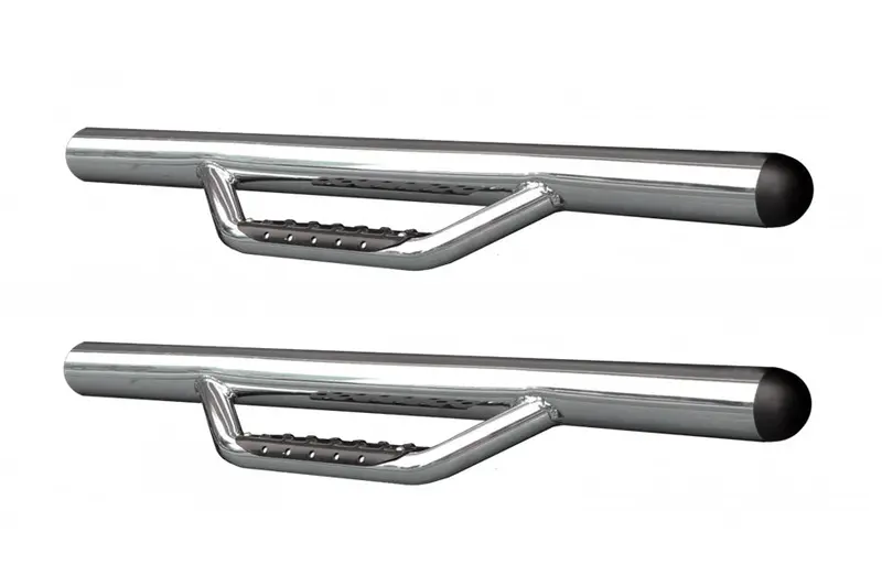 Jeep Wrangler Jk 2-Door Go Rhino Dominator D2 Side Steps W/ Brackets, Cab Length (Polished) 1