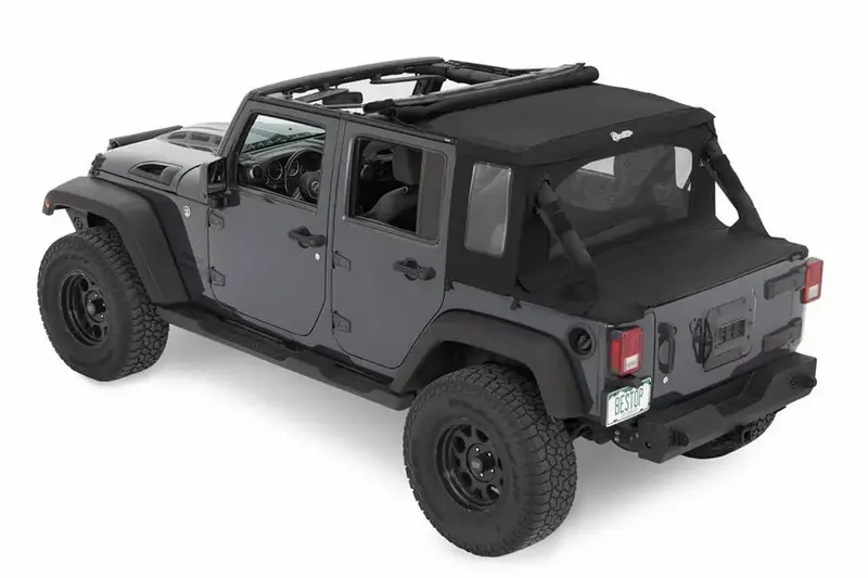 Jeep Wrangler Jk 4-Door Bestop Halftop Soft Top Conversion Kit, Black Diamond 1