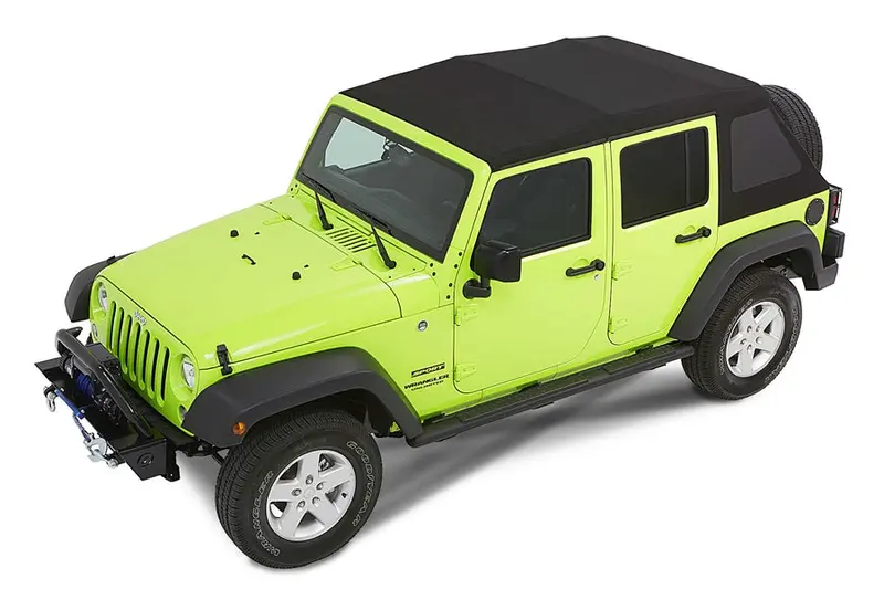 Jeep Wrangler Jk 4-Door Bestop Trektop Nx Glide Convertible Soft Top, Black Diamond 1