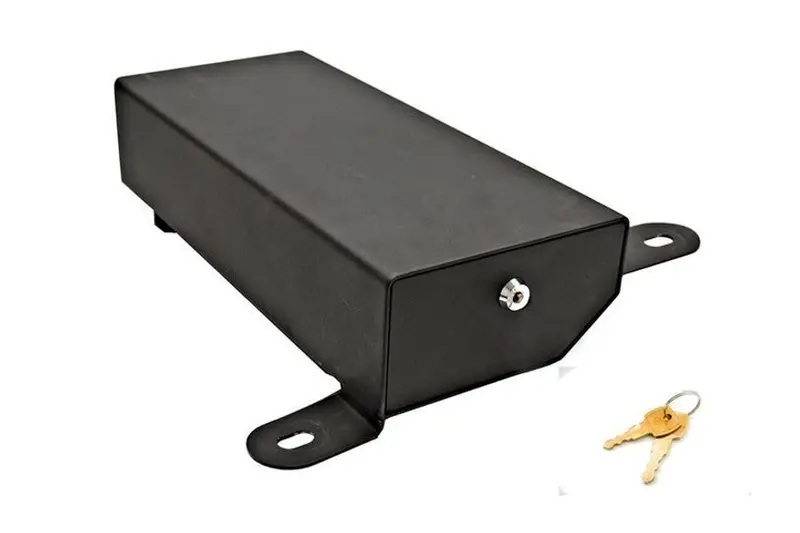 Jeep Wrangler Jk 4-Door Bestop Under Seat Lock Box Black, Drivers Side 1