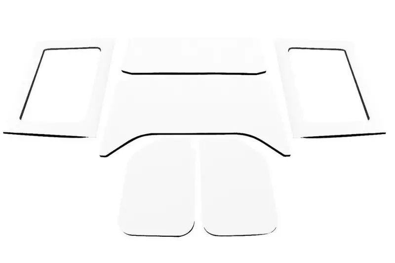 Jeep Wrangler Jk 4-Door Design Engineering Complete Headliner Kit, White Original Finish 1