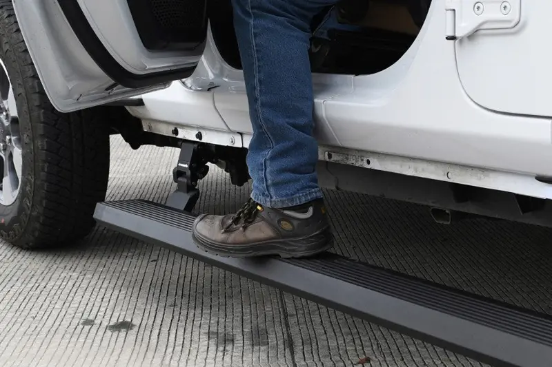 Jeep Wrangler Jk 4-Door Go Rhino E-Board E1 Electric Running Board Kit - Textured Black Finish 1