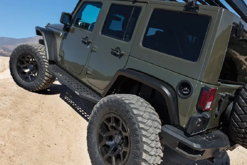 Jeep Wrangler Jk 4-Door Go Rhino Rb20 Running Boards W/ Mounting Brackets - Bedliner Coat 2