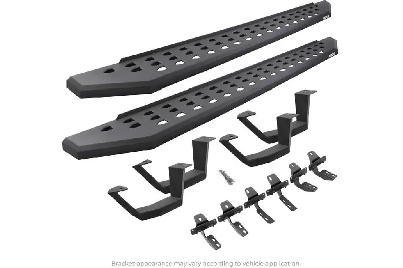 Jeep Wrangler Jk 4-Door Go Rhino Rb20 Running Boards W/ Mounting Brackets - Textured Black - 2 Pairs Of Drop Steps 1