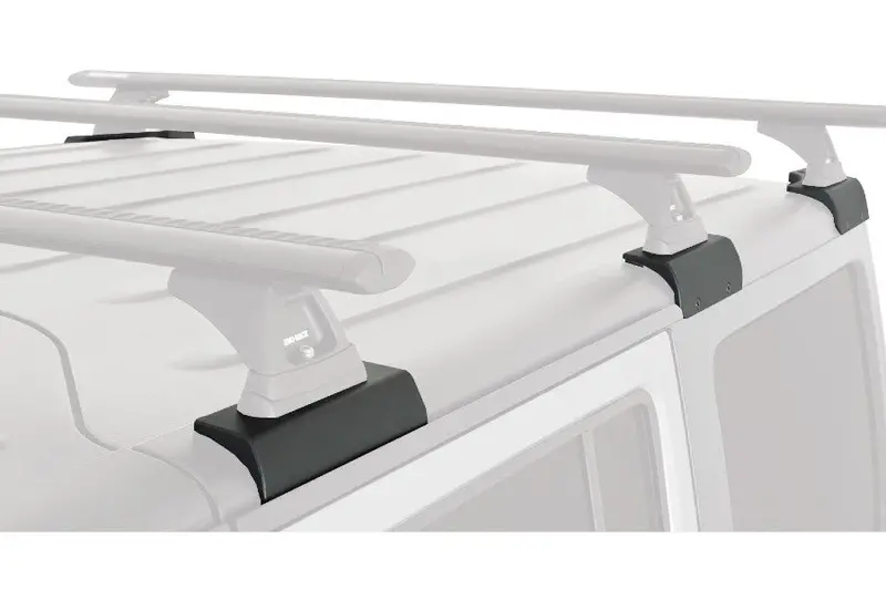 Jeep Wrangler Jk 4-Door Rhino Rack Vortex Rlt600 2-Bar Back Bone Roof Rack, Black 1