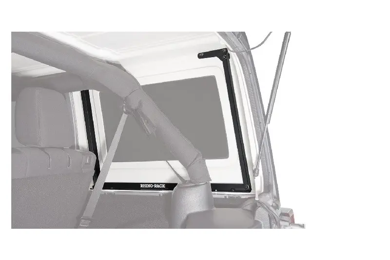 Jeep Wrangler Jk 4-Door Rhino Rack Vortex Rlt600 2-Bar Back Bone Roof Rack, Black 2