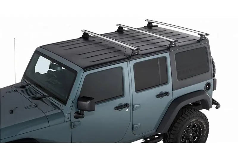 Jeep Wrangler Jk 4-Door Rhino Rack Vortex Rlt600 3-Bar Backbone Roof Rack, Black 2