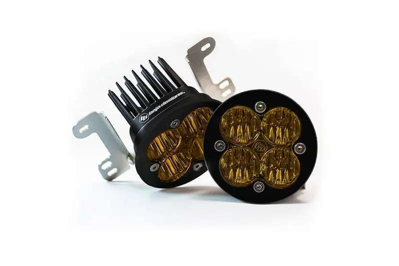 Jeep Wrangler Jk Baja Designs Squadron-R Sae Fog Pocket Kit - Amber 1