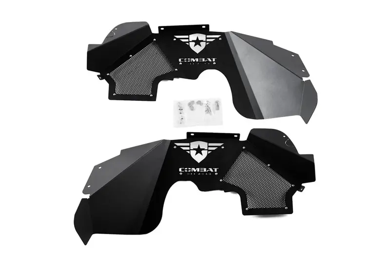 Jeep Wrangler Jk Combat Off Road Battle Ready Aluminum Inner Fender Liner Kit, Front 1