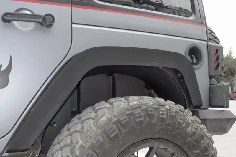 Jeep Wrangler Jk Go Rhino Rear Inner Fender Liners, Textured Black 1
