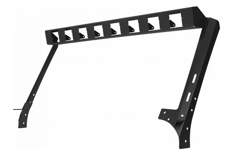 Jeep Wrangler Jk Go Rhino Wlf Windshield Light Frame With Light Plate For 8 Dually's - Black 1