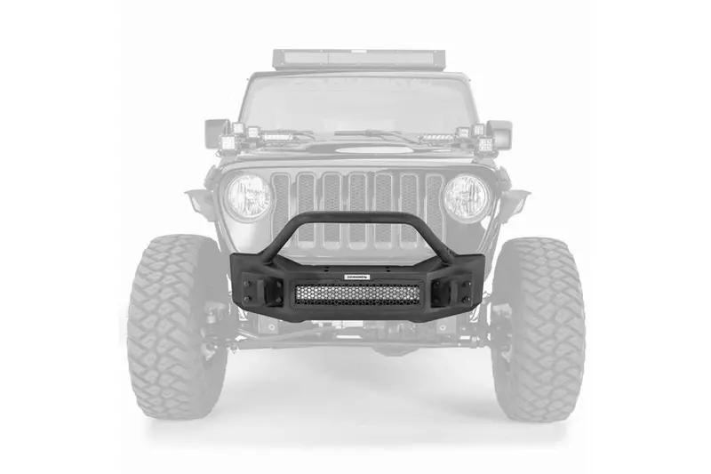 Jeep Wrangler Jk/Jl/ And Gladiator Jt Go Rhino Rockline Winch Ready Front Stubby Bumper With Overrider 1