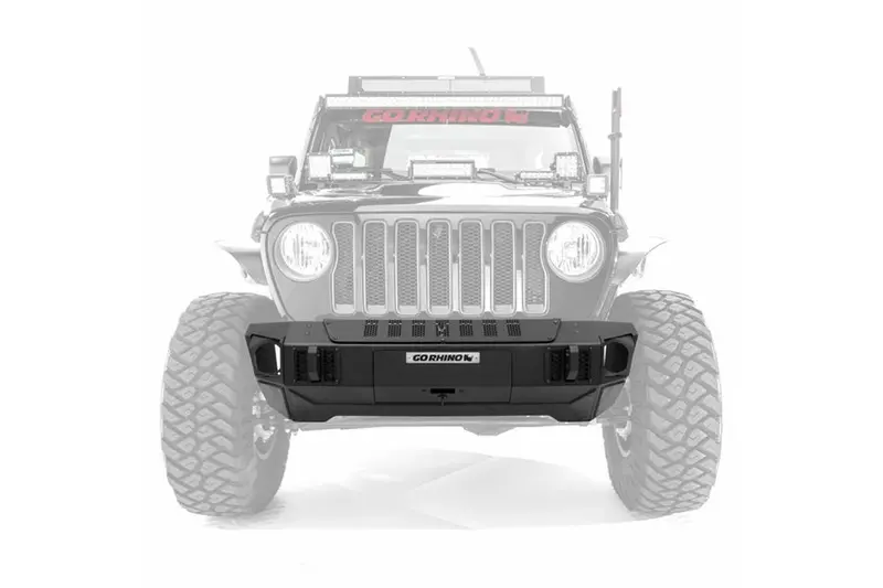 Jeep Wrangler Jk/Jl And Gladiator Jt Go Rhino Trailline Winch Ready Front Stubby Bumper 1