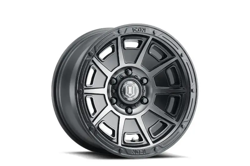 Jeep Wrangler Jk/Jl And Gladiator Jt  Icon Vehicle Dynamics Victory Satin Black Wheel, 17X8.5 5X5 1