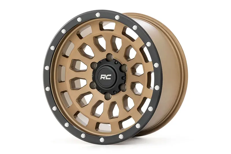Jeep Wrangler Jk/Jl And Gladiator Jt Rough Country 87 Series Wheel,17X8.5 5X5 - Bronze/Black 1