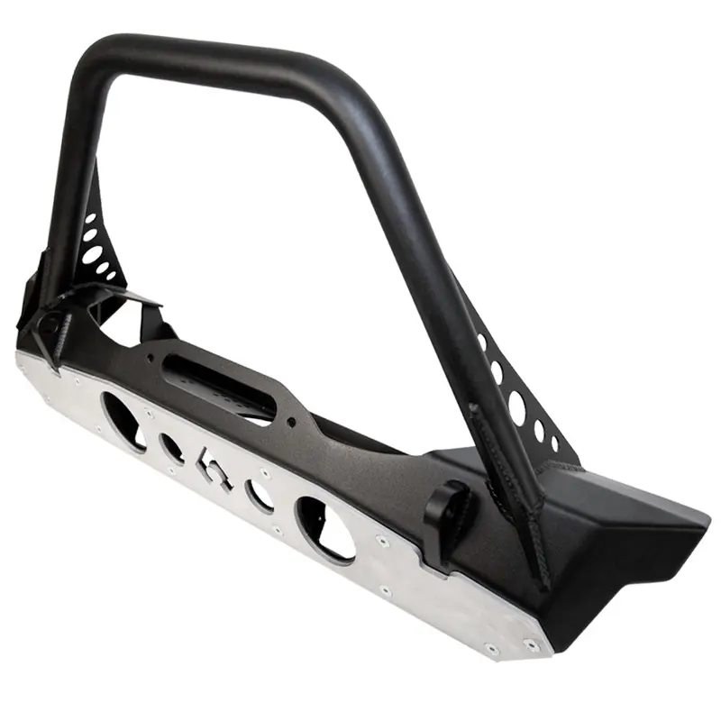 Jeep Wrangler Jk, Jl & Gladiator Jt Artec Industries Nighthawk Stinger Front Bumper W/ Aluminum Skid Black Powdercoat 1