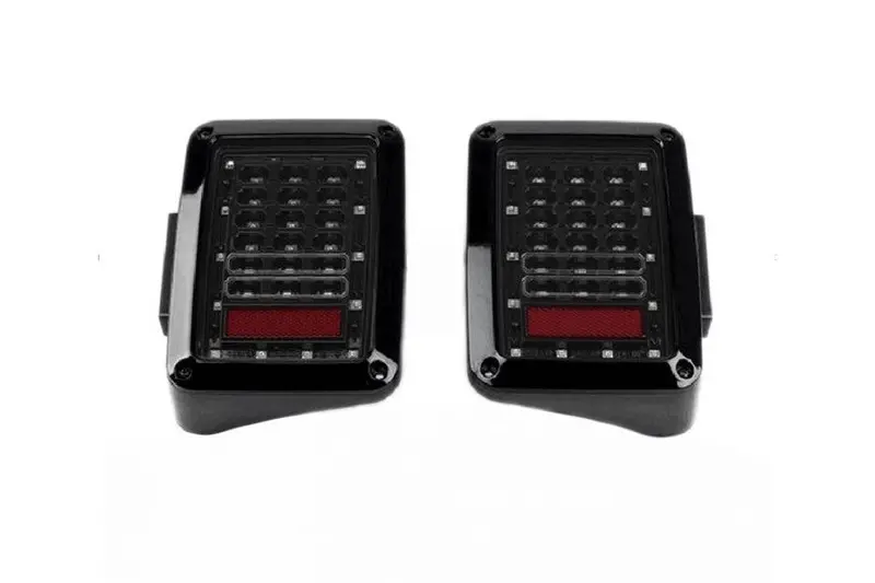 Jeep Wrangler Jk Quake Led 6In X 8In 25W Tail Lights Smoked Lens 1