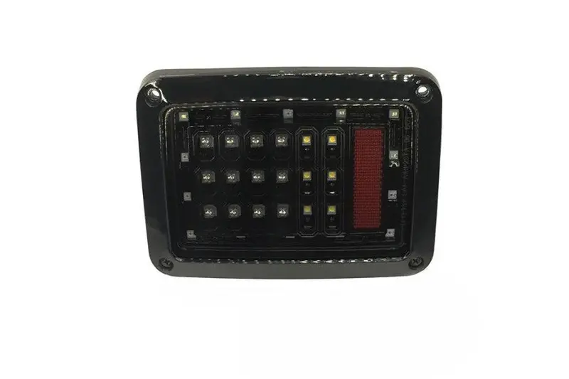 Jeep Wrangler Jk Quake Led 6In X 8In 25W Tail Lights Smoked Lens 2