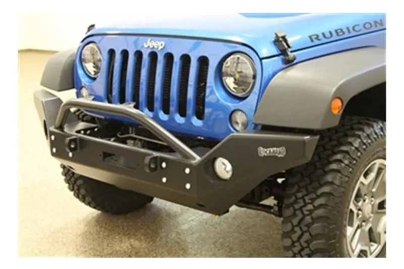 Jeep Wrangler  Jk Rock Hard 4X4 Patriot Series Full Width Front Bumper W/Lowered Winch Plate Black 1