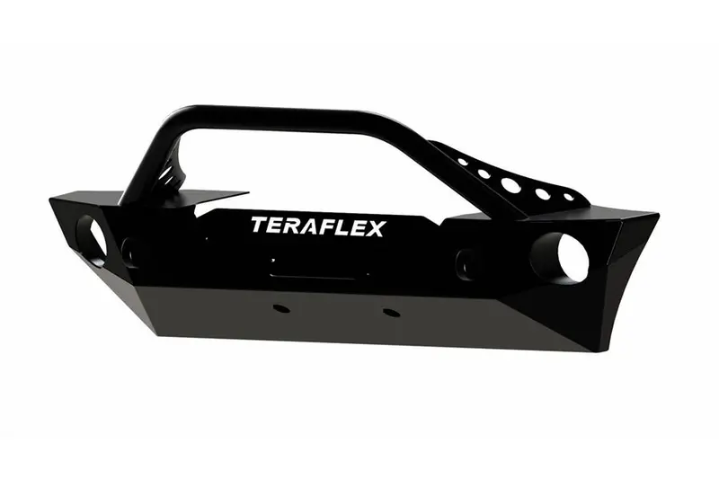 Jeep Wrangler Jk Teraflex Front Epic Bumper W/Hoop Kit Offset Drum Winch 1