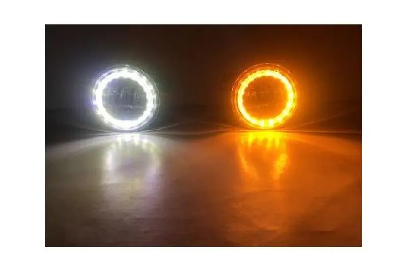 Jeep Wrangler Jk, Tj & Cj Quake Led 4In Fog Lights - Amber And White Turn Signals 2