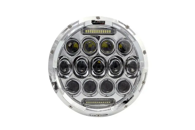 Jeep Wrangler Jk, Tj & Cj Quake Led 7 Inch Headlights W/ High/Low Beams - Rgb Accent 1
