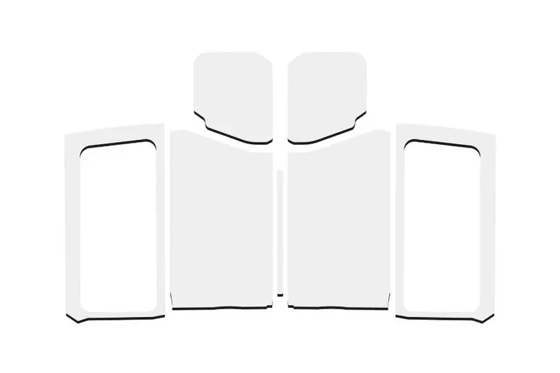 Jeep Wrangler Jl 2-Door Design Engineering Complete Headliner Kit, White Original Finish 1