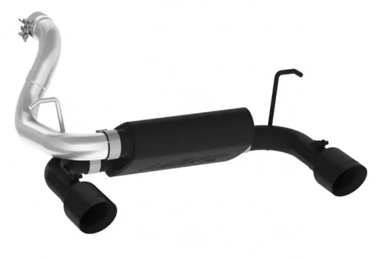 Jeep Wrangler Jl 3.6L & 2.0L Mbrp Black Series 2.5In Dual Axle-Back Exhaust System - Black Coated 1
