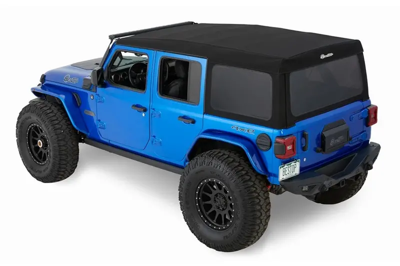 Jeep Wrangler Jl 4-Door Bestop Supertop Squareback Soft Top - Black Diamond 1