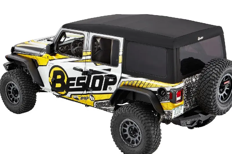 Jeep Wrangler Jl 4-Door Bestop Supertop Ultra Squareback Soft Top - Premium Black Twill 1