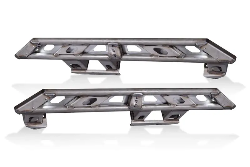 Jeep Wrangler Jl 4-Door Evo Manufacturing Bolt-On Rock Slider Set W/ Step Plates And Rock Light Kit 1