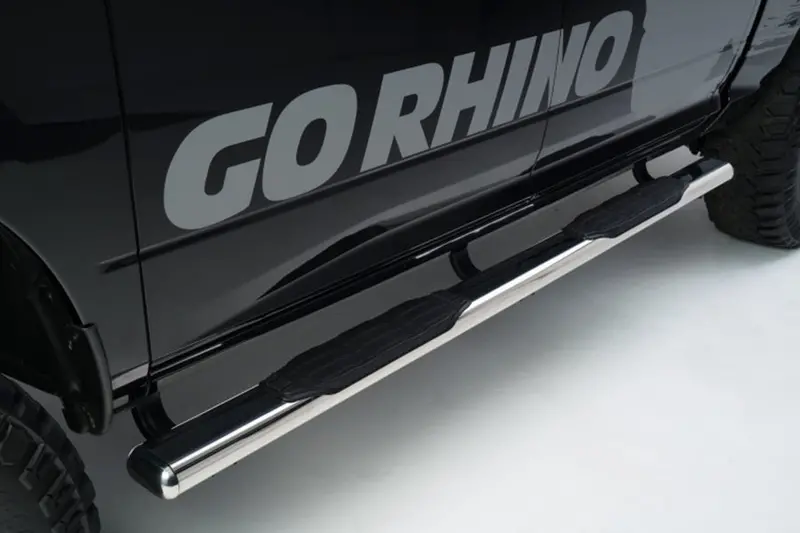 Jeep Wrangler Jl 4-Door Go Rhino 1000 Series Oval Side Steps, Polished /No Brackets 1