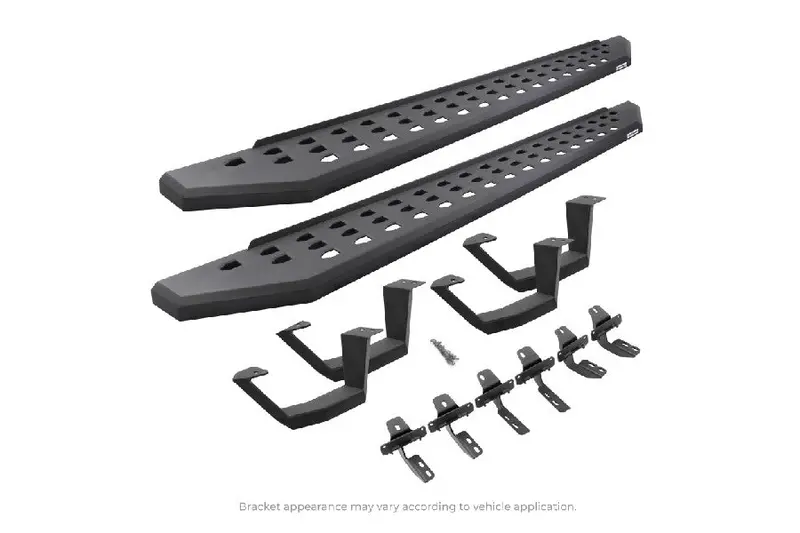 Jeep Wrangler Jl 4-Door Go Rhino Rb20 Running Boards W/ Mounting Brackets - Textured Black - 2 Pairs Of Drop Steps - Jl 4Dr 1