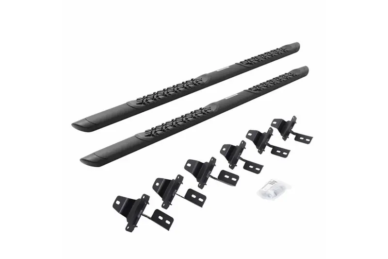 Jeep Wrangler Jl 4-Door Go Rhino V-Series V3 Aluminum Side Steps And Mounting Brackets Kit - Textured Black 1