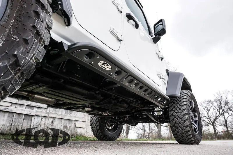Jeep Wrangler Jl 4-Door Lod Offroad Signature Series Frame Mounted Rocksliders, Black Texture 1