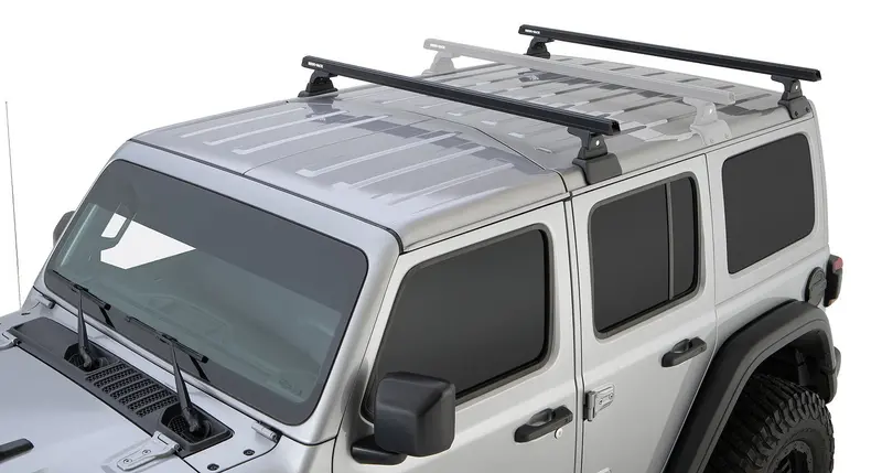Jeep Wrangler Jl 4-Door Rhino Rack Hd Rlt600 2 Bar Backbone Roof Rack 1