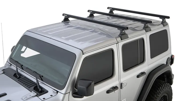 Jeep Wrangler Jl 4-Door Rhino Rack Hd Rlt600 3 Bar Backbone Roof Rack 1