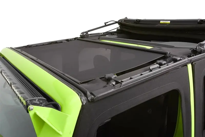 Jeep Wrangler Jl  And Gladiator Jtbestop Sunscreen Retractable Sunshade - Mesh (Sunrider For Hardtop) 1