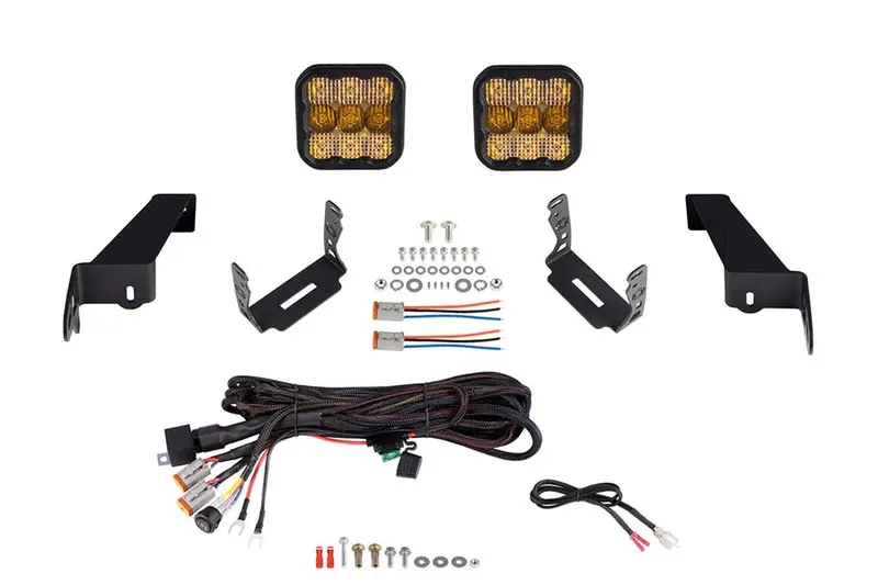 Jeep Wrangler Jl Diode Dynamics Ss5 Bumper Led Pod Light - Driving, Pro Yellow 1