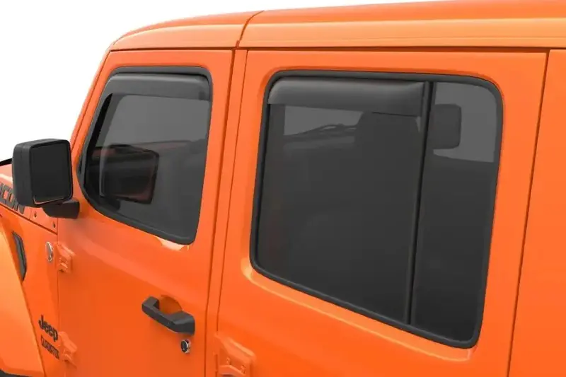 Jeep Wrangler Jl & Gladiator Jt Egr Usa In-Channel Window Visors, Front & Rear Set, Dark Smoke 1