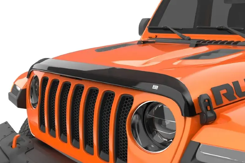 Jeep Wrangler Jl & Gladiator Jt Egr Usa Superguard Hood Guard, Dark Smoke Finish 2