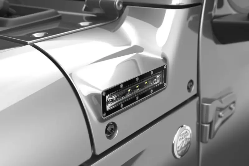 Jeep Wrangler Jl & Gladiator Jt Egr Usa Vsl Jeep Side Led Lights - Billet Silver 1