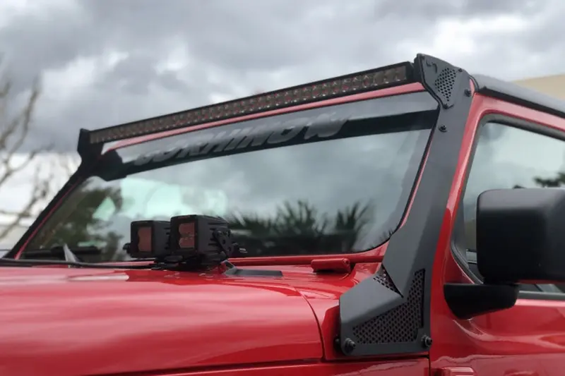 Jeep Wrangler Jl & Gladiator Jt Go Rhino Windshield Light Bar Mount Bracket, 50In 2