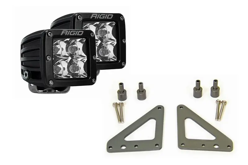 Jeep Wrangler Jl & Gladiator Jt Grimm Offroad A-Pillar Mount W/ Rigid Led Light Kit 1
