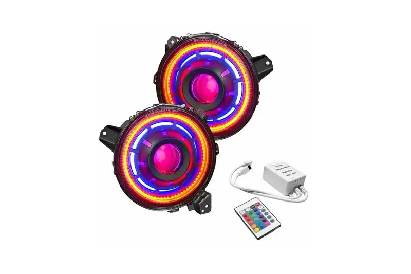 Jeep Wrangler Jl & Gladiator Jt Oracle Oculus Colorshift Bi-Led Projector Headlights - Simple Controller 1