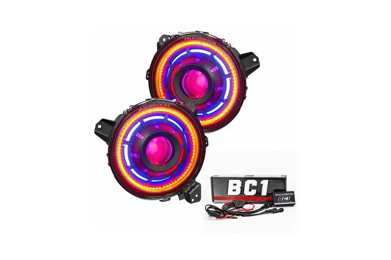 Jeep Wrangler Jl & Gladiator Jt Oracle Rgb Oculus Colorshift Bc1controller Bi-Led Projector Headlights 1