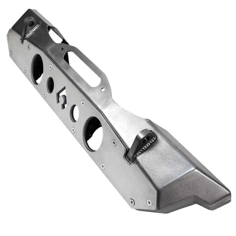 Jeep Wrangler Jl & Jk & Gladiator Jt Artec Industries Nighthawk Front Bumper W/ Aluminum Skid Bare Steel 1