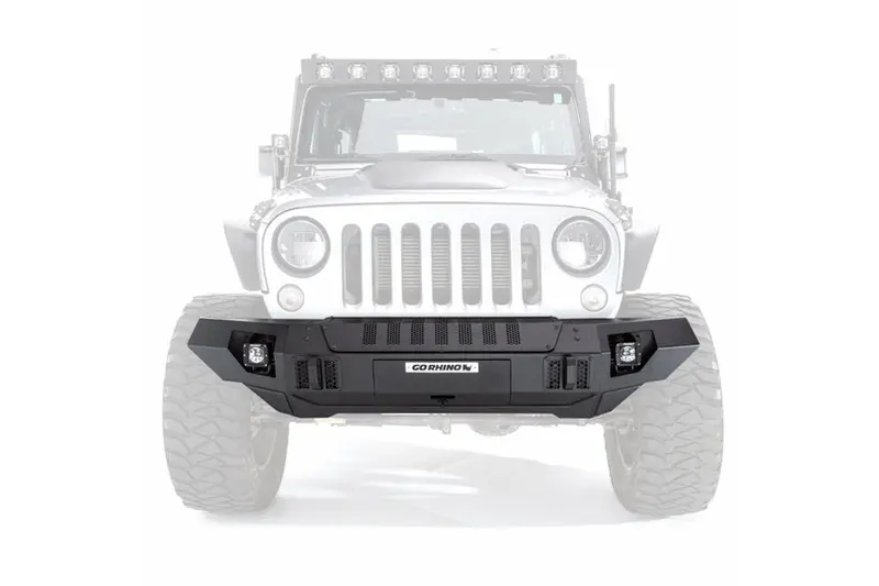 Jeep Wrangler Jl, Jk & Gladiator Jt Go Rhino Trailline Winch Ready Front Straight Bumper 1