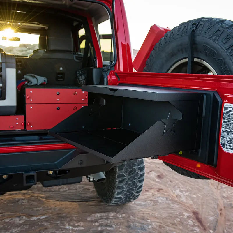 Jeep Wrangler Jl & Jk Rock Slide Engineering Tailgate Table 1